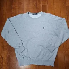ラルフローレン ライトグレー トレーナー M