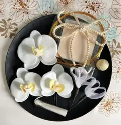 胡蝶蘭髪飾り★和装前撮り★成人式★結婚式★卒業式★振袖★七五三髪飾り