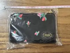 FEILER 花柄ポーチ 黒