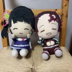 鬼滅の刃 ぬいぐるみ 2体セット 竈門炭治郎 栗花落カナヲ　アミューズメント景品