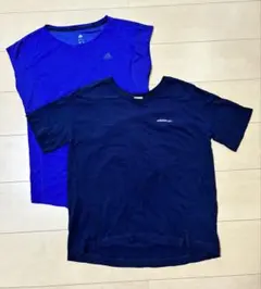 【adidas】Tシャツ２枚セット　Lサイズ＆フリーサイズ　スポーツウェア