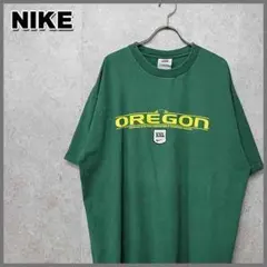 古着 ナイキ NIKE オレゴン大学 希少 ビッグロゴ Tシャツ グリーン