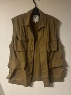 niko and… ミリタリーベスト　ブラウン