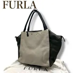 FURLA フルラ トートバッグ ツートン レザー 保存袋付 A4可 肩掛け可能のサムネイル