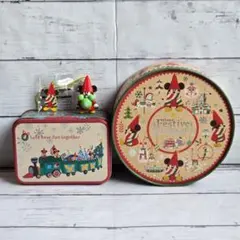 ディズニーリゾートクリスマスリルリンリンピンバッジ&オーナメント&箱&缶セットのサムネイル
