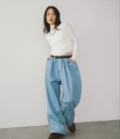 HANNE デニムパンツ ダンガリーイージーパンツ