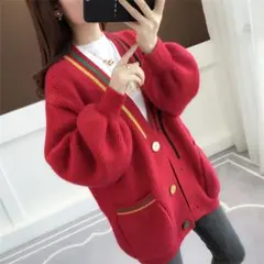 ポケット付き　ニットアウター