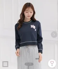 新品タグ付 MARY QUANT ベースボールデザインプルオーバー ネイビー Mのサムネイル