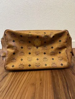 MCM ロゴパターン レザーハンドバッグ