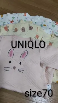 UNIQLO　パジャマ　70　 キルト　長袖　ユニクロ　アニマル　セット販売