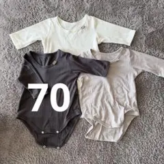 【3枚セット】長袖肌着　シャツ　ロンパース　下着