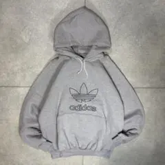 old adidas　スウェットパーカー　USA製　80s　トレフォイル　黒タグ