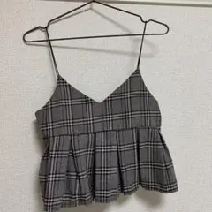 チェック柄　キャミソール ビスチェ