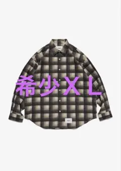 wtaps TXT 02 / LS COTTON FLANNEL ブラックＸＬ