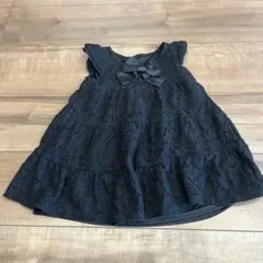 黒いリボン付きワンピース　お値引きのサムネイル