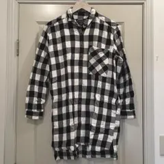 FOREVER 21 チェック柄 ロングシャツ M