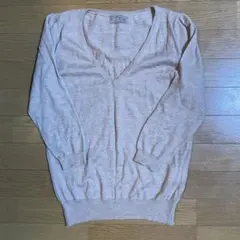 美品 アニヤハインドマーチ カシミヤ7分袖ニット Sサイズ ベージュ