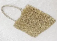 ANTEPRIMA ワイヤーバッグ　スクエア　ラージ　シルバーゴールド