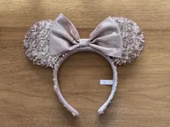 ディズニー ミニー カチューシャ ピンクゴールド スパンコール