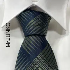 TG3622 Mr.JUNKO パターン柄 ジャガード シルク ネクタイのサムネイル