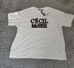 新品　CECIL McBEE ベア柄 半袖Tシャツ オフホワイト 3Lのサムネイル