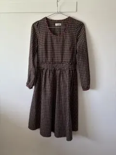 Par Avionパラビオン　チェックワンピース