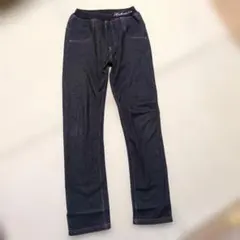 ストレッチデニム風 裏起毛ロングパンツ 150cm