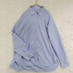 【美品】OPAQUE.CLIP パールボタン ビッグシャツ ライトブルー
