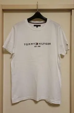 トミーヒルフィガー　ロゴ刺繍半袖Tシャツ