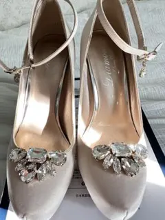 ★即日配送★パーティー用パンプス　ベージュ★