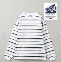 BEAUTY&YOUTH 10oz ヘビー ボーダー クルーネック カットソー