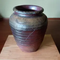 無骨な 古備前 おはぐろ壺 小壺 古美術 古道具 花器 アンティーク 無骨な 古備前 おはぐろ壺 小壺 古美術 古道具 花器 アンティーク