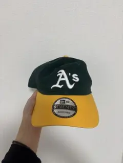 A's 9TWENTY キャップ 緑/黄色