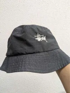 Stüssy グレー チェック バケットハット