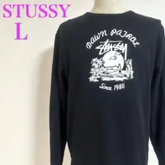 STUSSY ステューシー Dawn Patrol 黒 スウェット Lサイズ