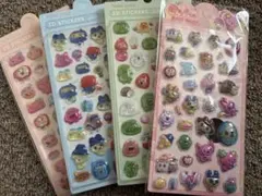 ぷくぷくシール 立体シール ボンボン たまごっち 4枚セット