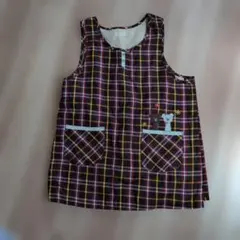 Remonter la Riviere チェック柄エプロン くま刺繍のサムネイル
