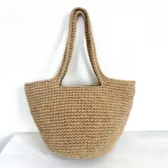 麻ひも⭐︎シンプルな持ち手長めマルシェバッグ