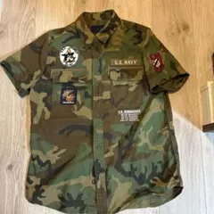 AVIREX U.S. NAVY ミリタリー シャツ カモフラのサムネイル