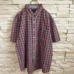 90s CHAPS チャップス 半袖BDシャツ 　　　　　　　　チェック XXL