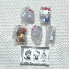 モンチッチ ハローキティ めじるしアクセサリー コンプ セット ガチャ カプセル