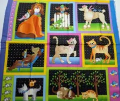 生地　ワンちゃん　パネル　約105cmx55cm