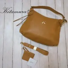 Kitamura キタムラ 2way レザー シボ革 本革 ショルダー トートのサムネイル