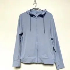 美品★UNIQLOエアリズムライトブルー フルジップ パーカーXLサイズ