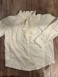 anyfam レース　ブラウス　ベージュ　襟あり　110