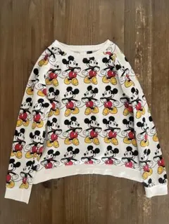 古着 スウェット ディズニー 総柄 好配色 00s Y2K