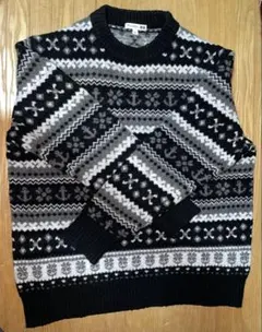 UNIQLO JW ANDERSON スフレヤーンフェアアイルセーター 錨柄 L