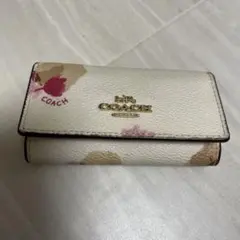 COACH フラワープリントキーケース