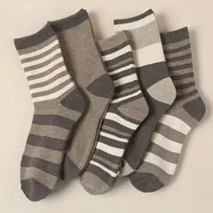 ランダムミックスカラー 5足セット レディース 厚手ソックス