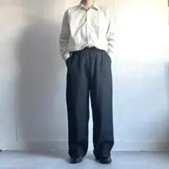 古着 イージーパンツ リネン ブラック ワイド